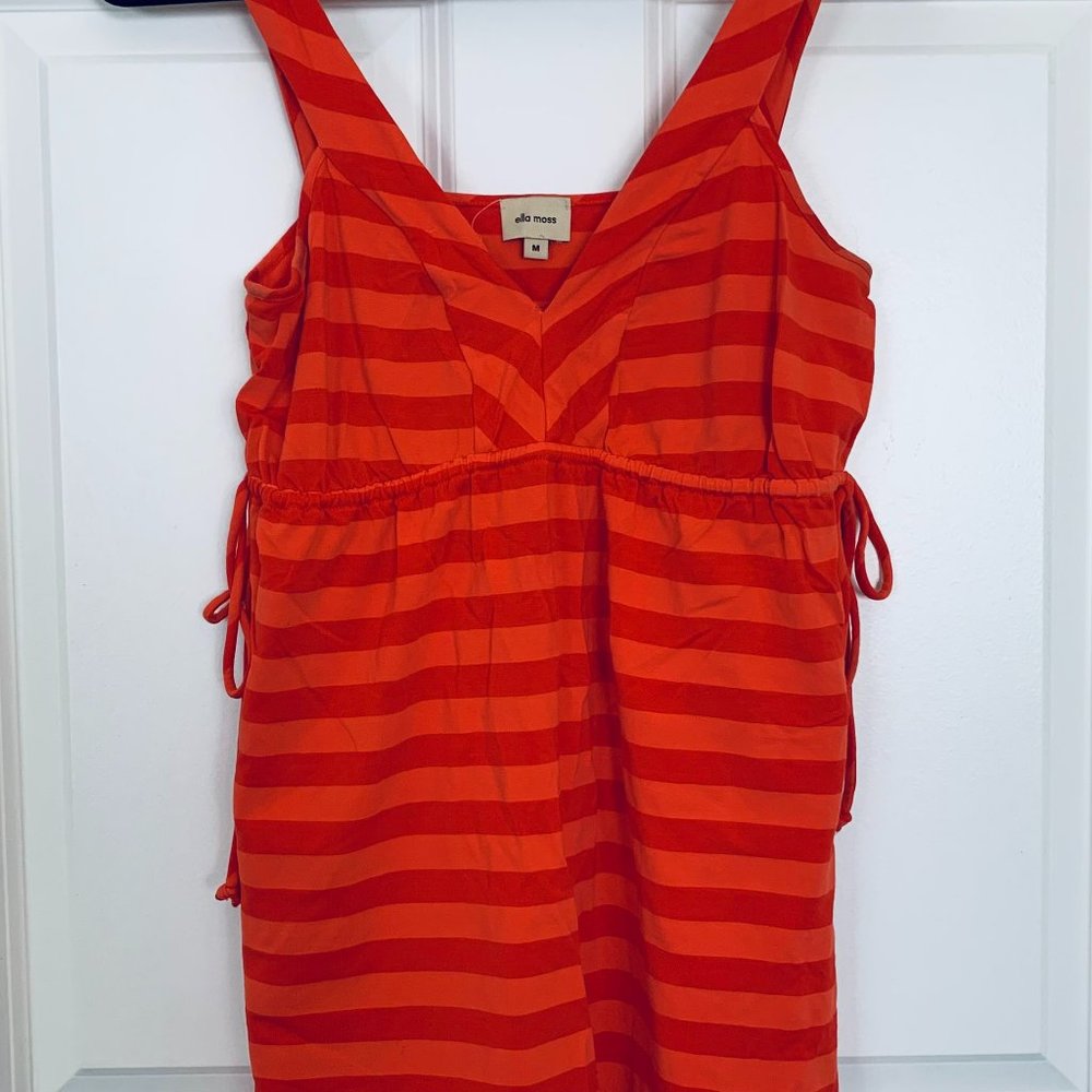 Ella Moss Orange Striped Tank Top